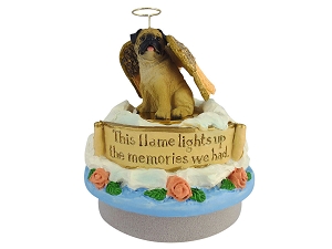 Pug Fawn Candle Topper Tiny One Pet Angel Ornament